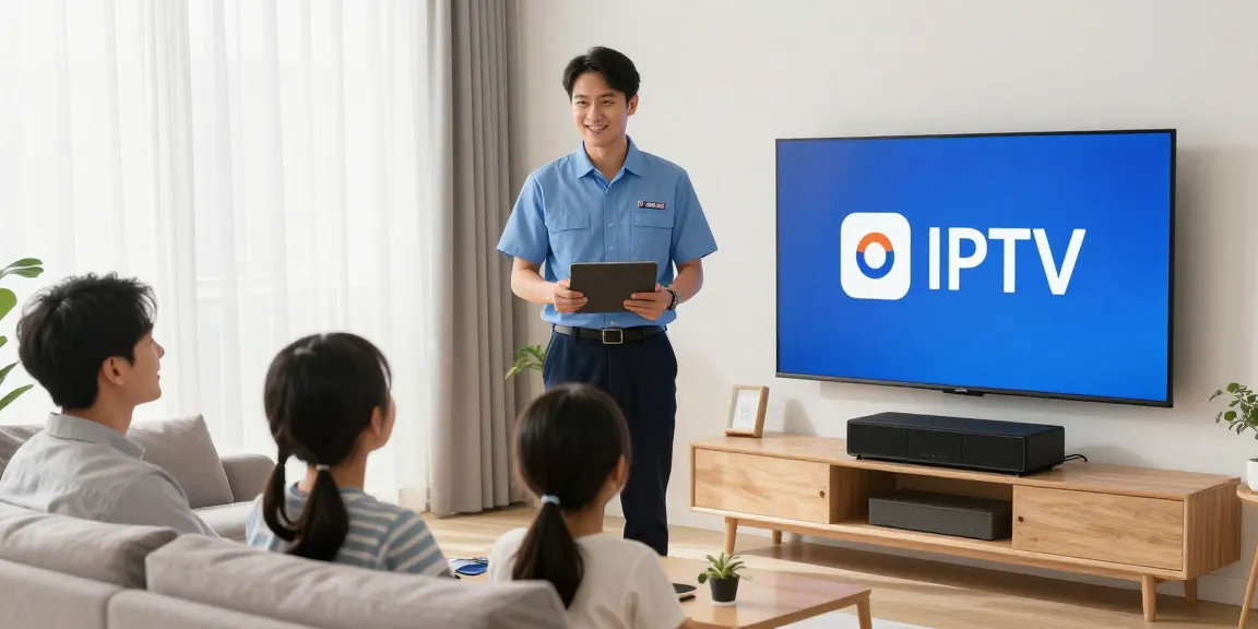 IPTV subscription from trusted local provider, professional service setup at home.