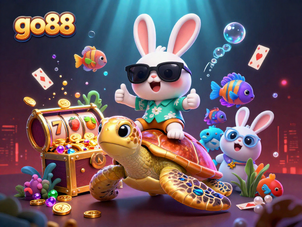 Play slots with go88 and win big alongside the lucky rabbit and golden sea turtle.