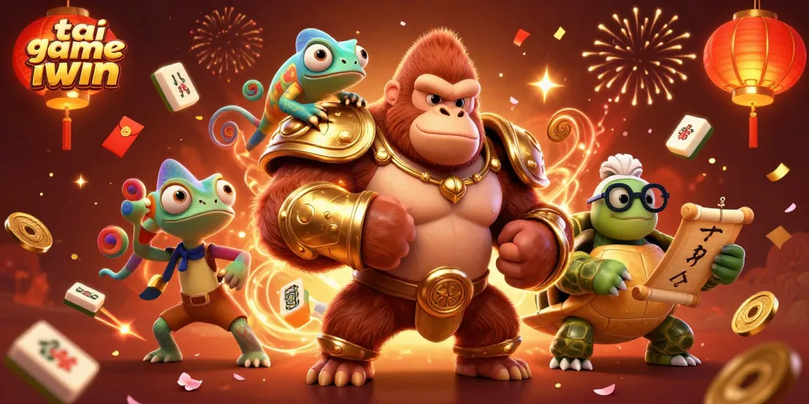 Engage in tai game iwin with powerful characters in a vibrant casino scene.