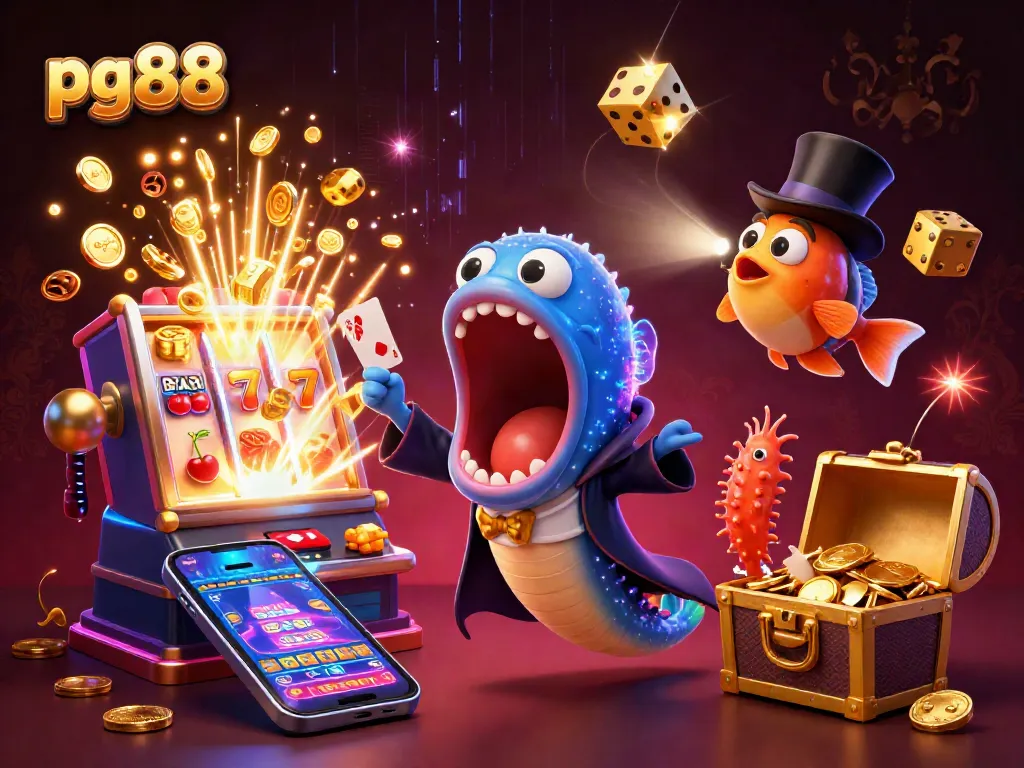 Experience exhilarating action at pg88 with a deep-sea magic show featuring vibrant casino elements.