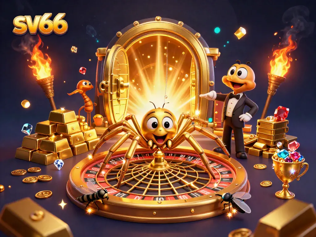 Bet on sv66 with vibrant casino characters in a rich, dynamic gambling scene.
