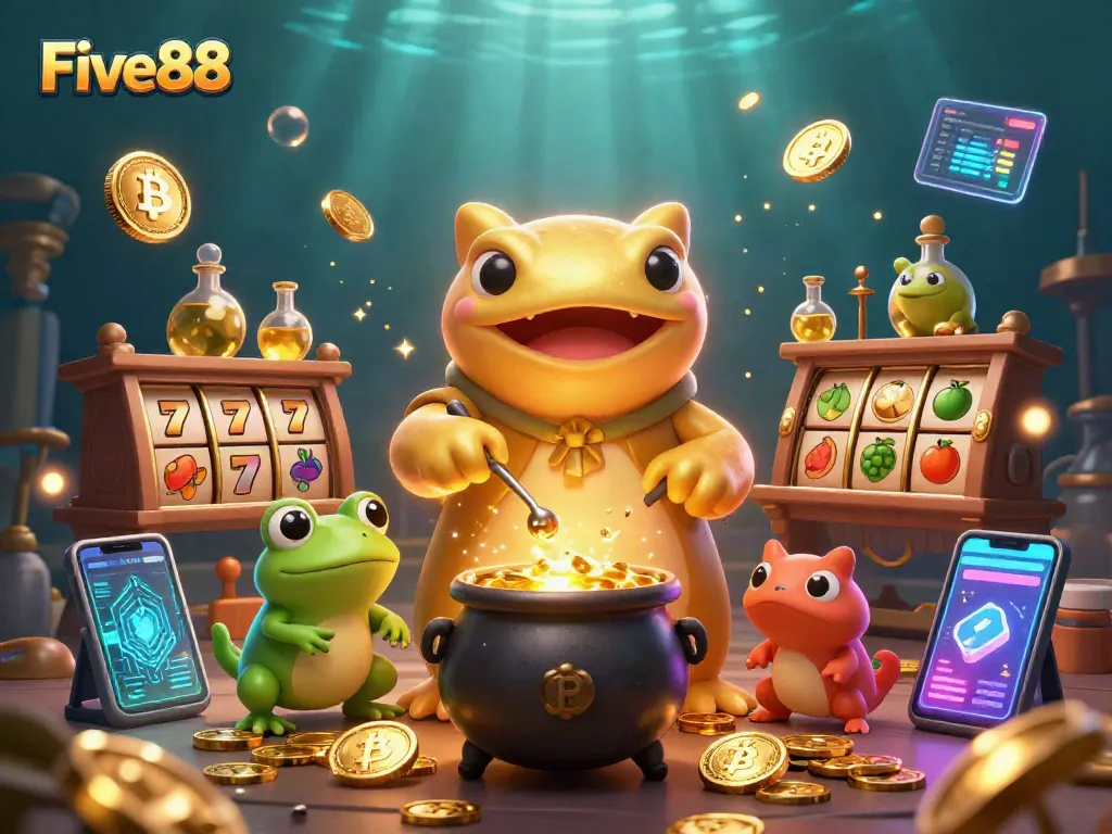 Experience the thrill of gaming at Five88 featuring vibrant alchemy and dynamic slot elements.