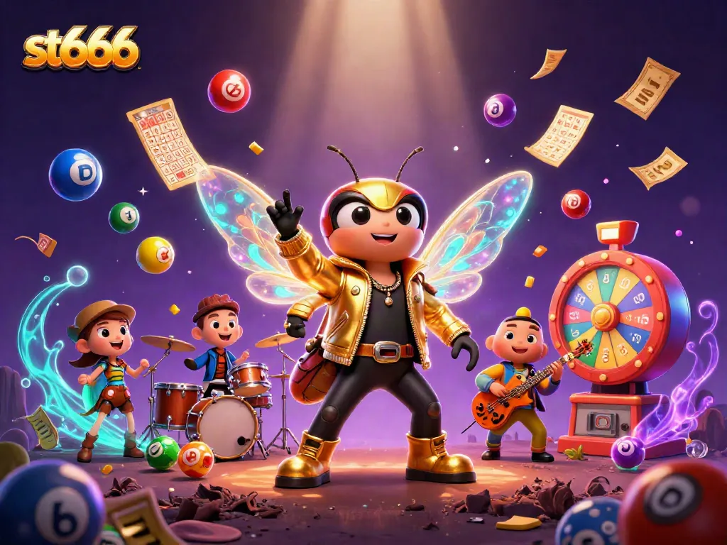 Experience thrilling gameplay with st666 and its vibrant casino features in this visually dynamic 3D illustration.