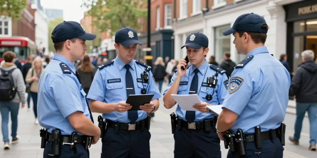Security team providing trusted local services in London, ensuring community safety.