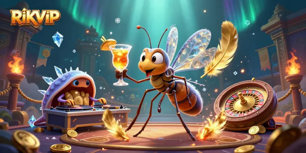 Experience the excitement of RIKVIP with vibrant casino characters and immersive gaming elements