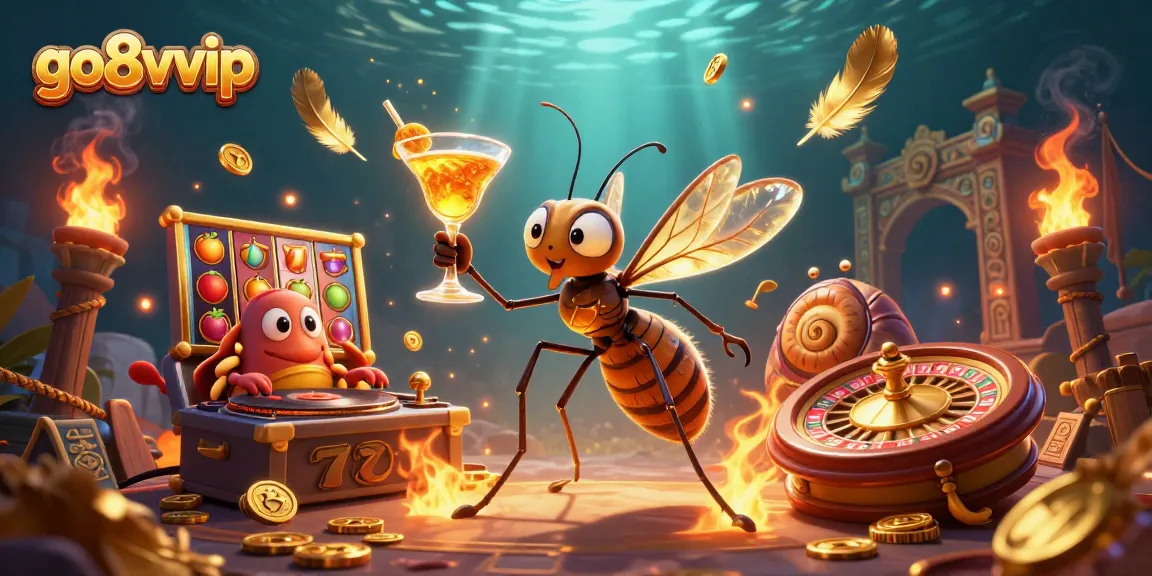 Experience the exciting world of go8vvip with a vibrant casino scene featuring dynamic gaming elements.