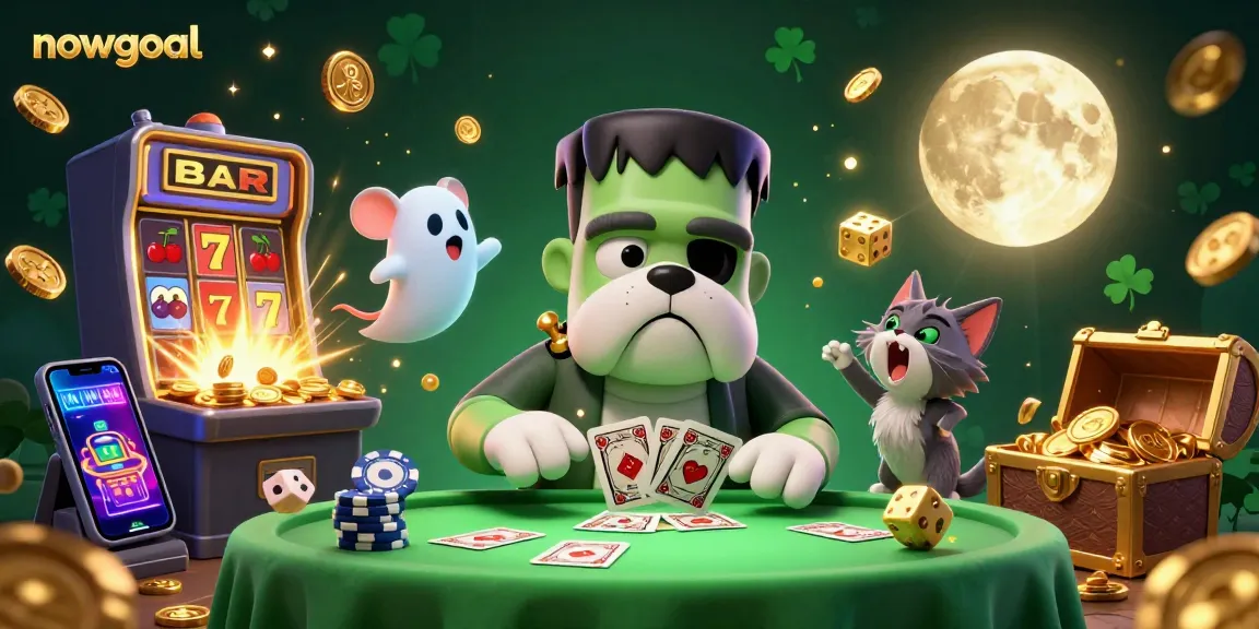 Engage with nowgoal's exciting live betting experience featuring vibrant casino characters and elements.