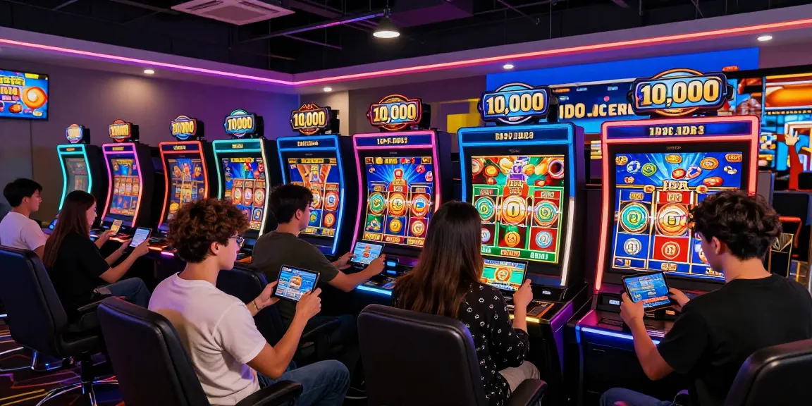 situs slot deposit 10 ribu gamers enjoying vibrant online slot games