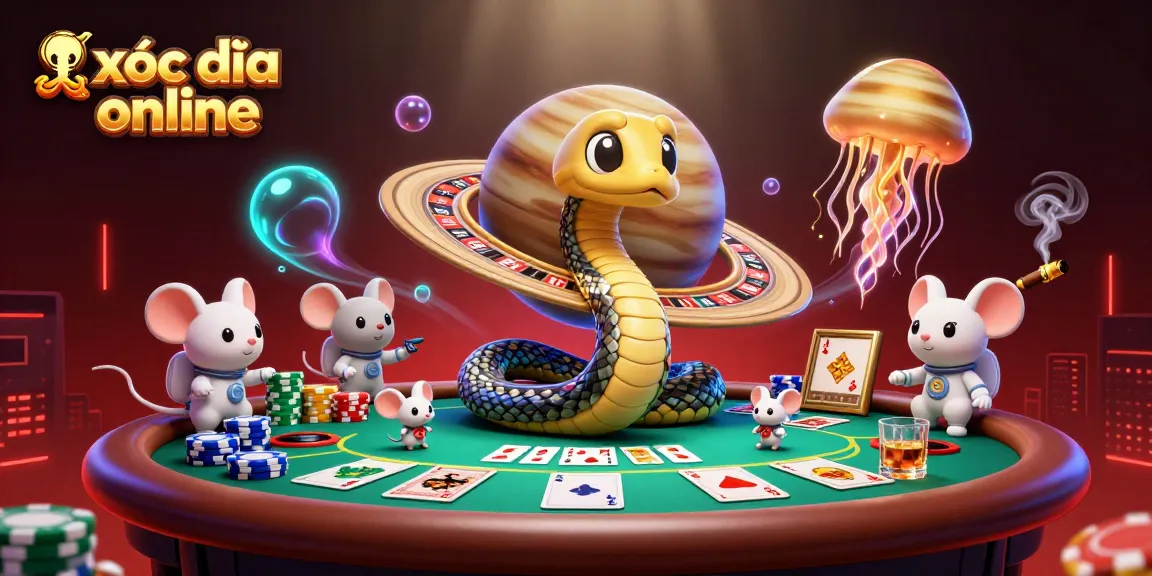 Experience thrilling xóc đĩa online gameplay with vibrant 3D characters and dynamic casino elements.