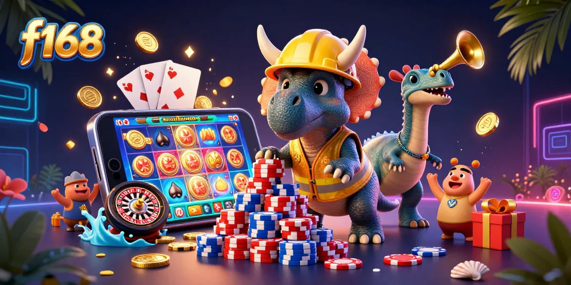 Experience thrilling slots and poker at f168 with vibrant characters and exciting game elements.