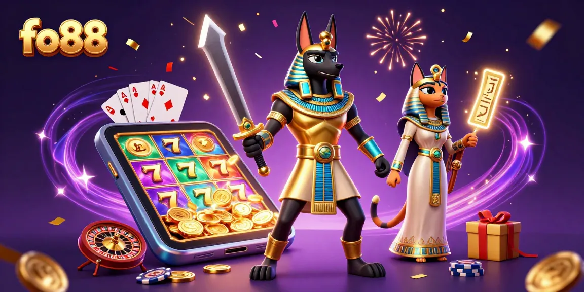 Experience the excitement of fo 88 with ancient Egyptian warriors alongside dynamic slot games and glowing treasures.