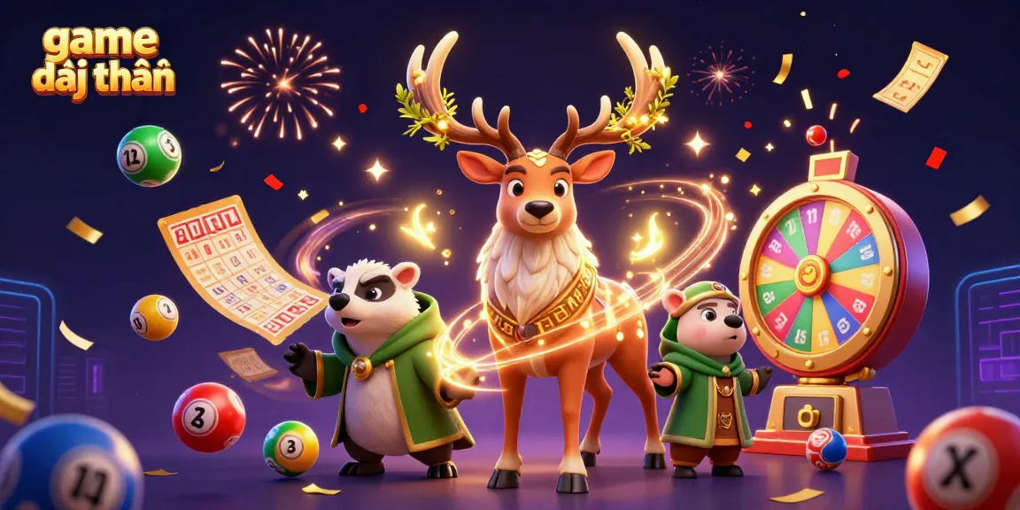 Experience the thrill of game đổi thưởng with vibrant lottery elements and mystical characters in a dynamic casino scene.