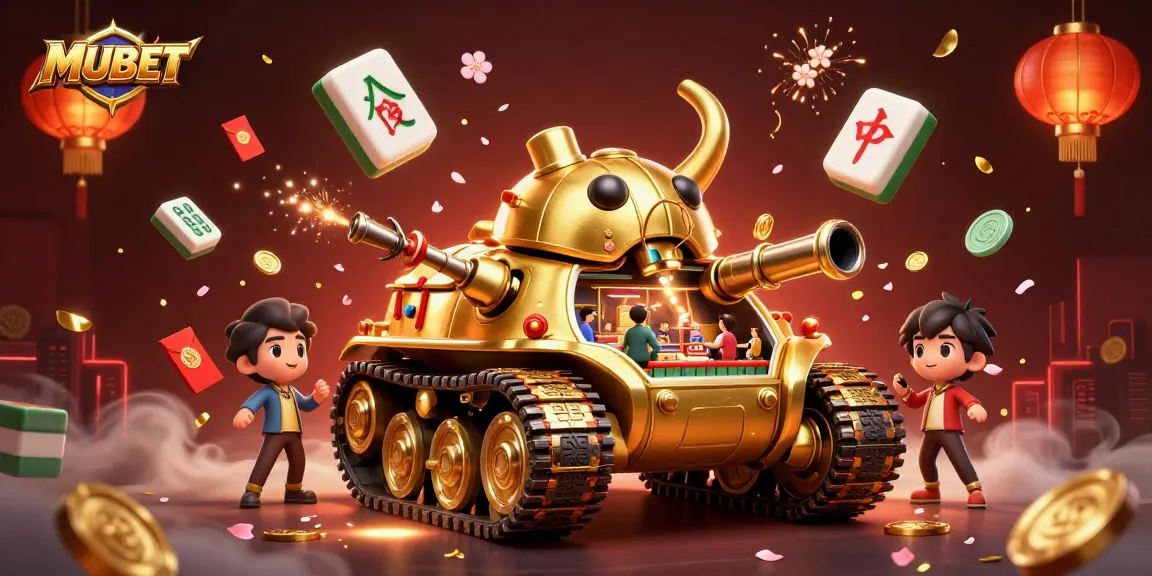Engage with MUBET, a captivating scene showcasing a golden beetle tank casino filled with vibrant game elements.