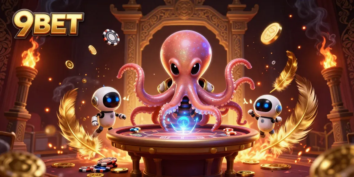 Engage in thrilling gaming with 9BET's exhilarating poker atmosphere featuring alien characters.