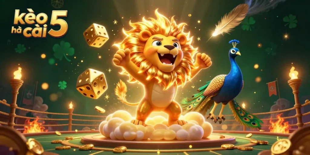 Engage in thrilling sports betting action with kèo nhà cái 5 in this vibrant illustration.