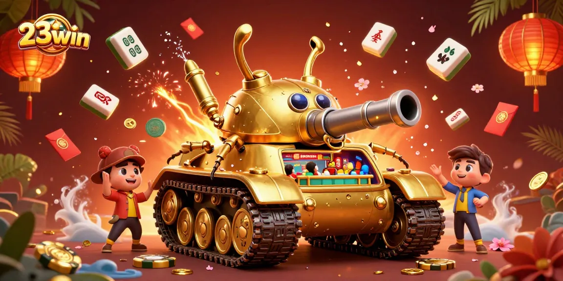 Experience the excitement of 23win's vibrant casino world in this stunning 3D illustration.