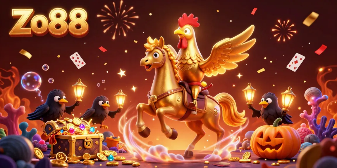 Experience thrilling gameplay at Zo88 with dynamic casino elements amidst vibrant 3D visuals.