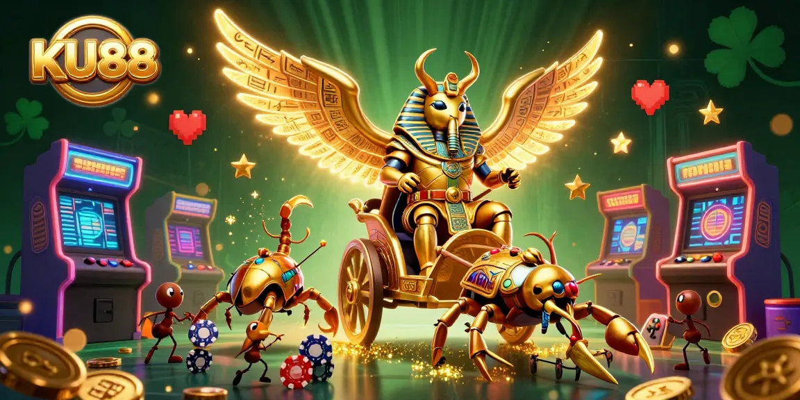 Experience the thrilling world of KU88 as you navigate a vibrant casino landscape filled with engaging gaming elements.