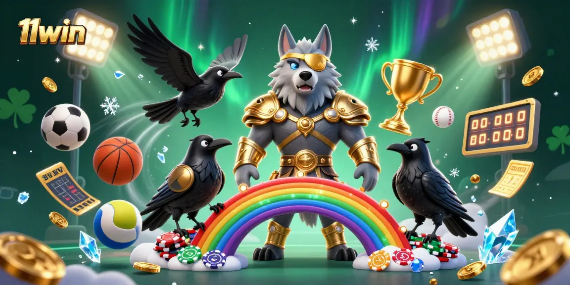 Play thrilling casino games with 11WIN featuring vibrant Norse mythology-inspired characters.
